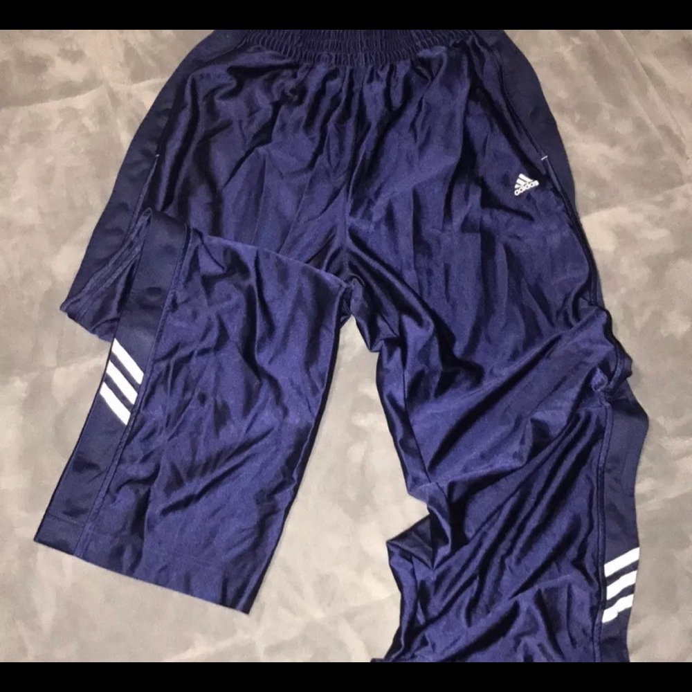 Adidas Basketball Dazzle Tearaway Pants Navy Blue